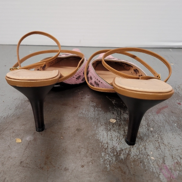 SALE! CASADEI HEELS SZ 8.5 PONY HAIR POINT TOE ANKLE STRAP - Picture 4 of 8